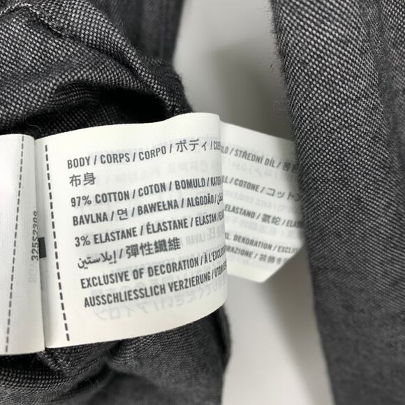 Hollister Epic Flex Stretch Button Front Long Sleeve Shirt Mens Size Large Gray - Picture 6 of 6